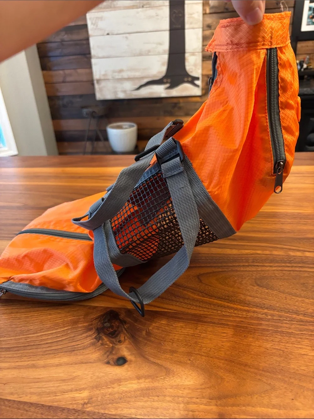 Hello Mow & Wow Orange and Mesh Animal Dog Cat Transport Travel Grooming Bag